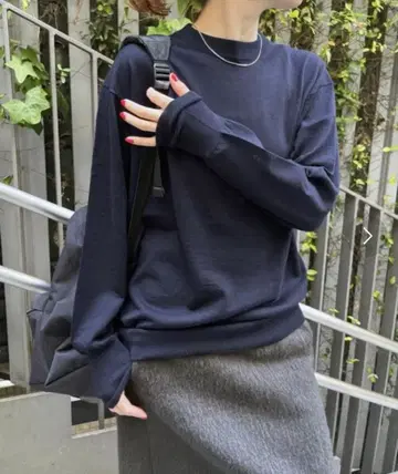 spick & span 스픽 앤 스팬 18G 네이비 크루넥 니트