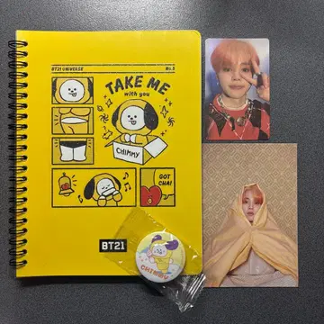 지민 트레이딩 카드 카드 링 노트 캔뱃지 4점 BTS JIMIN