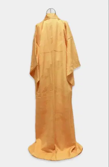 연한 오렌지 컬러 이로무지 기모노 순수 실크