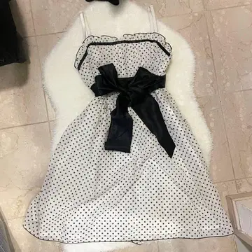 도트 무늬 미니 원피스 리본 TRALALA LIZLISA 공주 갸루
