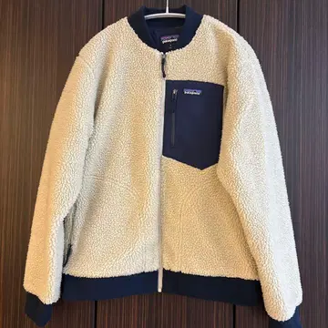 patagonia 보아 자켓 M 아이보리/네이비