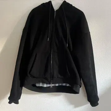 블랙 집업 후드티