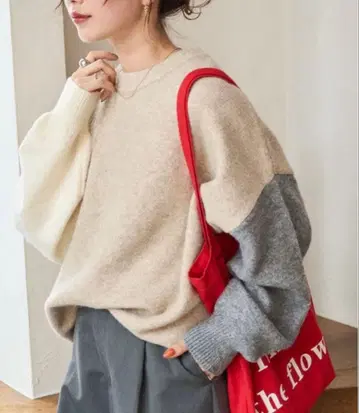 FREAKS STORE 한정판 전개 소매 클레이지 오버 니트 풀오버