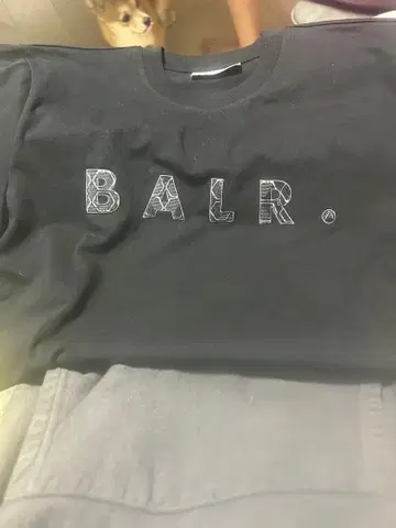 BALR. 자수 티셔츠 블랙