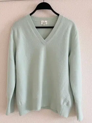 온워드 카시야마 23구 캐시미어 100% 캐시미어 니트 스모키 그린 계열