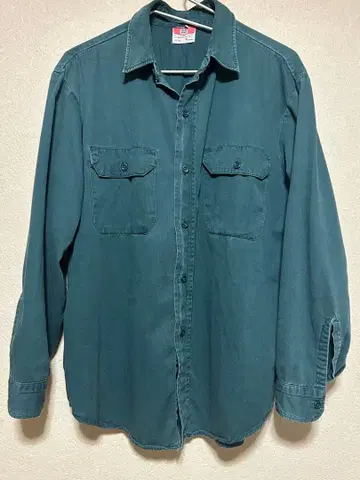 60s 빈티지 bigmac 워크 셔츠 페이드 골동품 구제 의류