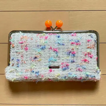 [ niko and. ] 새상품 다색 직조 장지갑 가마구치 비즈