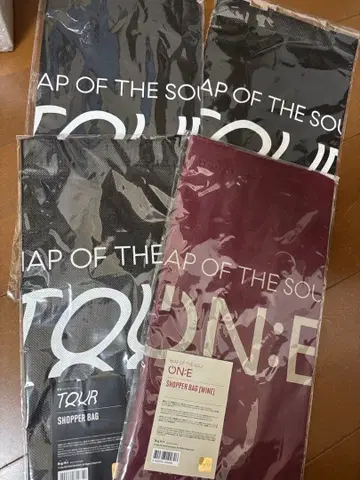 BTS shopper bag 4점 세트 tour on:e