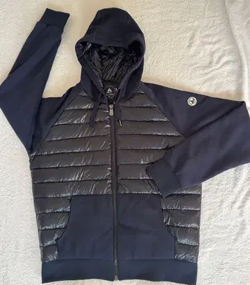 새상품 XL JOTT 조트 후드 부착 다운 자켓 절개 네이비