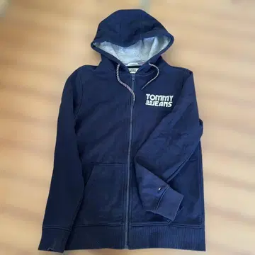 TOMMY JEANS 네이비 풀 지퍼 후디 S