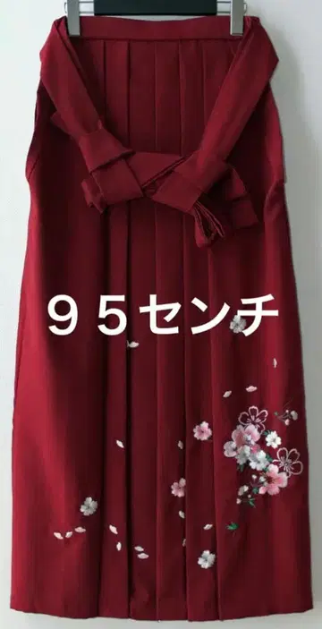 졸업 하카마 단품 니샤쿠소데 판매 중 졸업식 크림슨 자수 [ H57 ]