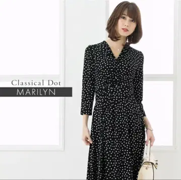 인기 미미그랑 도트 마릴린 원피스