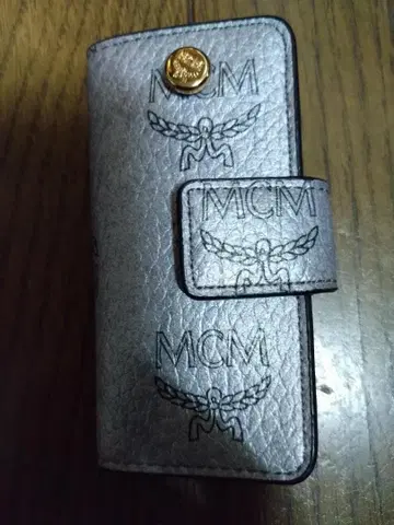 MCM 가죽 키케이스 그레이