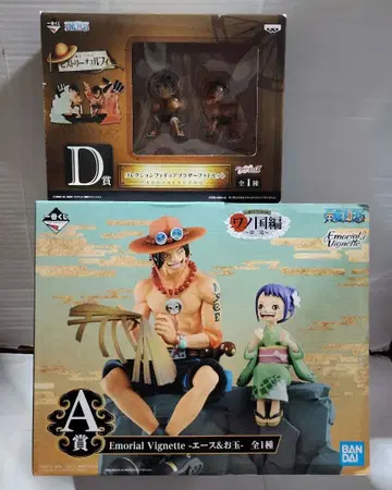 원피스 Emorial Vignette 에이스 & 국자 피규어