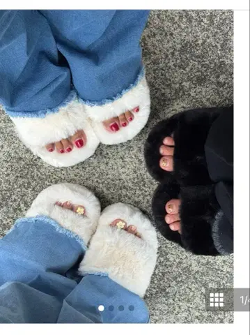 퍼 샌들 7.5cm 두께 아이보리