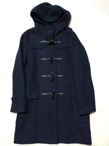 GU 네이비 후드 부착 더플 코트 S