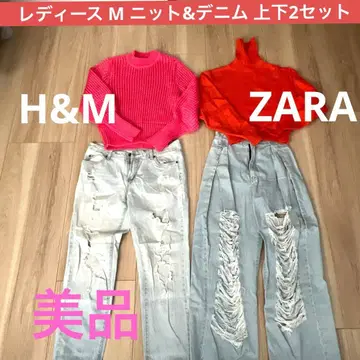 여아 150cm 160cm H&M ZARA 데미지 진 세트