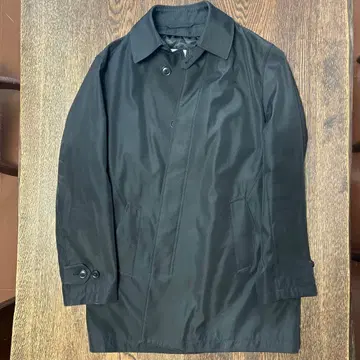 남성용 블랙 스텐카라 코트