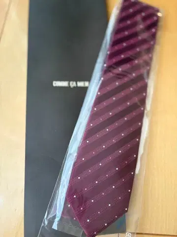 COMME CA MEN 버건디 넥타이