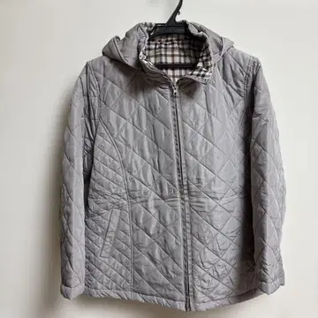 그레이 퀼팅 자켓 코트 시니어 여성용 마담 점퍼