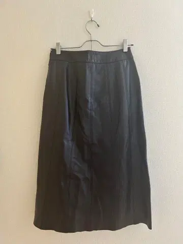 양가죽 가죽 다크 브라운 타이트 스커트