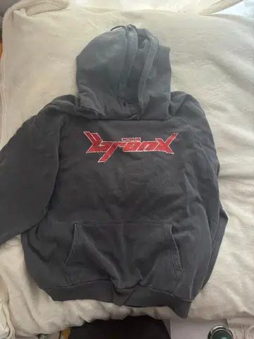 프론트 로고 그레이 후드티