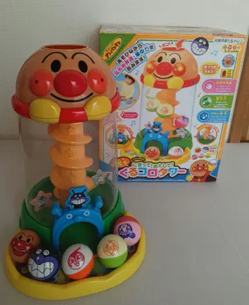 [박스 포함] 호빵맨 쥐고! 떨어뜨리고! 빛나는 굴러라 타워