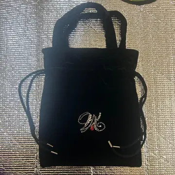 발렌자 벨벳 블랙 백 스톤 포함