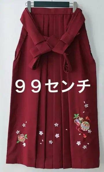 졸업 하카마 단품 니샤쿠소데 판매 중 졸업식 크림슨 자수 [ H75 ]