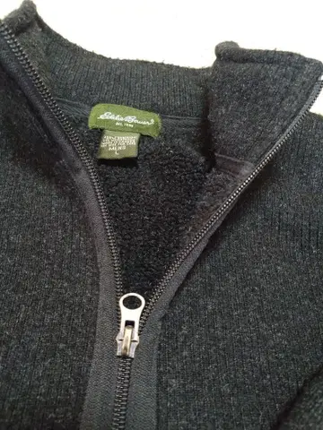 Eddie Bauer 하프 집업 스웨터 차콜 그레이 L