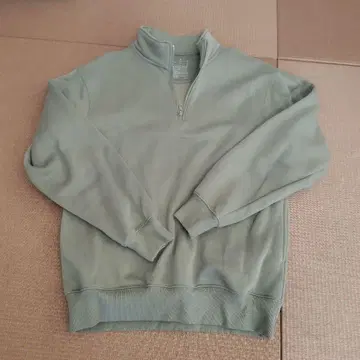 무인양품 남성용 하프 지퍼 맨투맨 S 카키