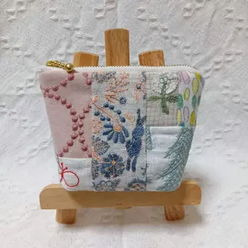 미나 페르호넨 핸드메이드 미니 파우치 핑크 & 에크루 Celebrate