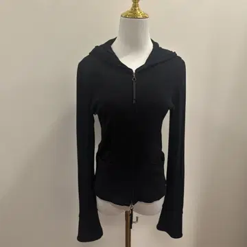 폭시 40 블랙 풀 집업 후드 부착 후드티