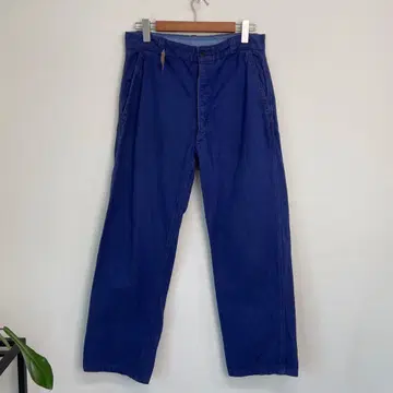 60s 70s PELERIN 버튼 플라이 프렌치 워크 팬츠 빈티지