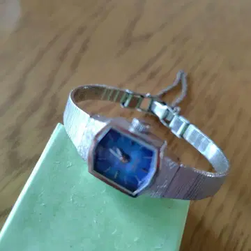 정크제품 빈티지 ORIENT 수동 와인딩 시계 파랑 다이얼