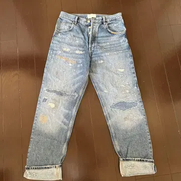ZARA ORIGINS 사이즈 40 31 데미지 가공 라이트 블루 데님