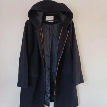 SLOBE 후드 부착 네이비 코트 40