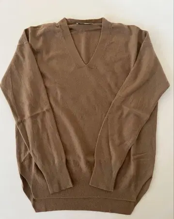 Cruciani 브라운 V넥 니트 스웨터