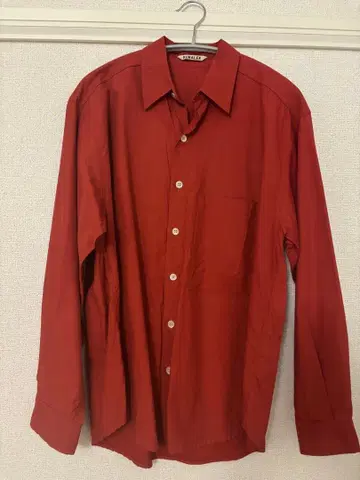 AURALEE 오렌지 셔츠 사이즈 1