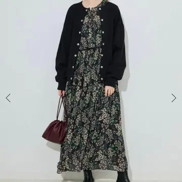 FLOWER PRINT 원피스 슬로브 이에나 38