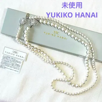미사용 YUKIKO HANAI 유키코 하나이 롱&숏 펄 목걸이