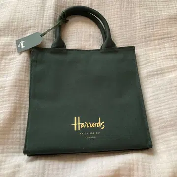 Harrods 다크 그린 토트백