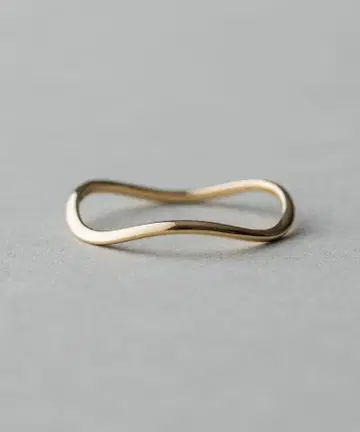 새상품급 ete K10YG 레이어드 웨이브 반지 9호