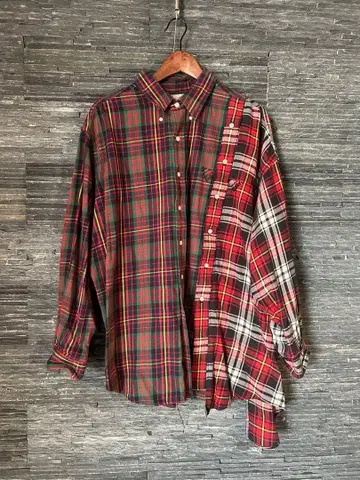 77circa 나나나서카 변형 체크 플란넬 셔츠
