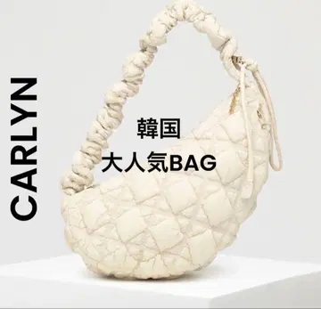 새상품급 CARLYN 카린 소프트 숄더백 퀼팅 나일론