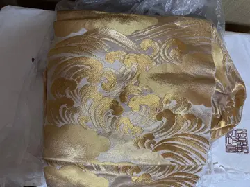 골드 컬러 물결 무늬 만들기 오비의 후쿠로 오비