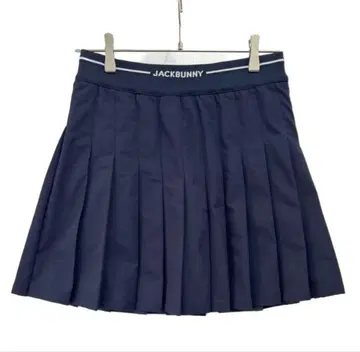 잭 버니 폴리에스테르 도비 플리츠 스커트