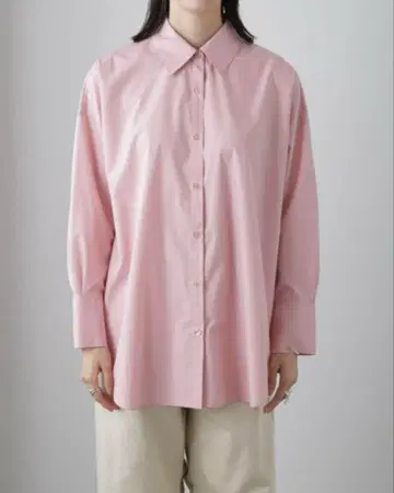 새상품 나노 유니버스 셔츠 핑크 긴팔 레귤러 카라 셔츠 상의