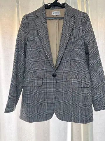 PLST 플라스테 울 혼방 수트 셋업 글렌체크 패턴