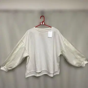 소매 튤 트레이닝복 아이보리